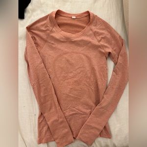 lululemon swiftly tech long sleeve coral